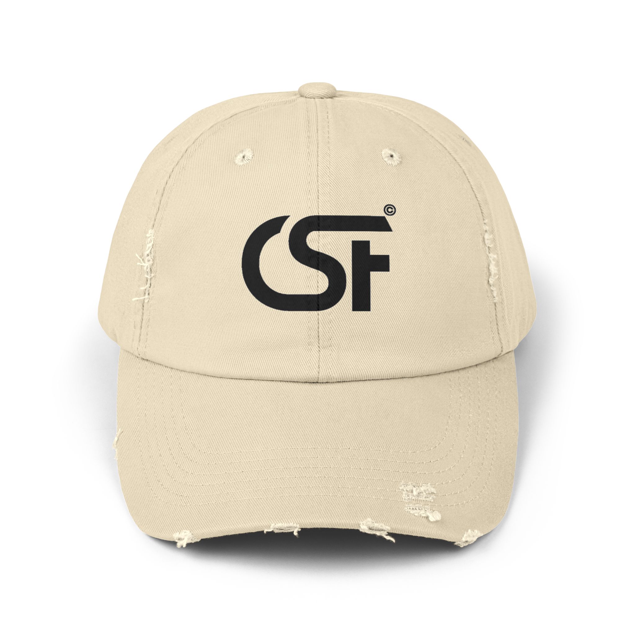 Distressed CSF Logo Cap — Vintage Washed Dad Hat