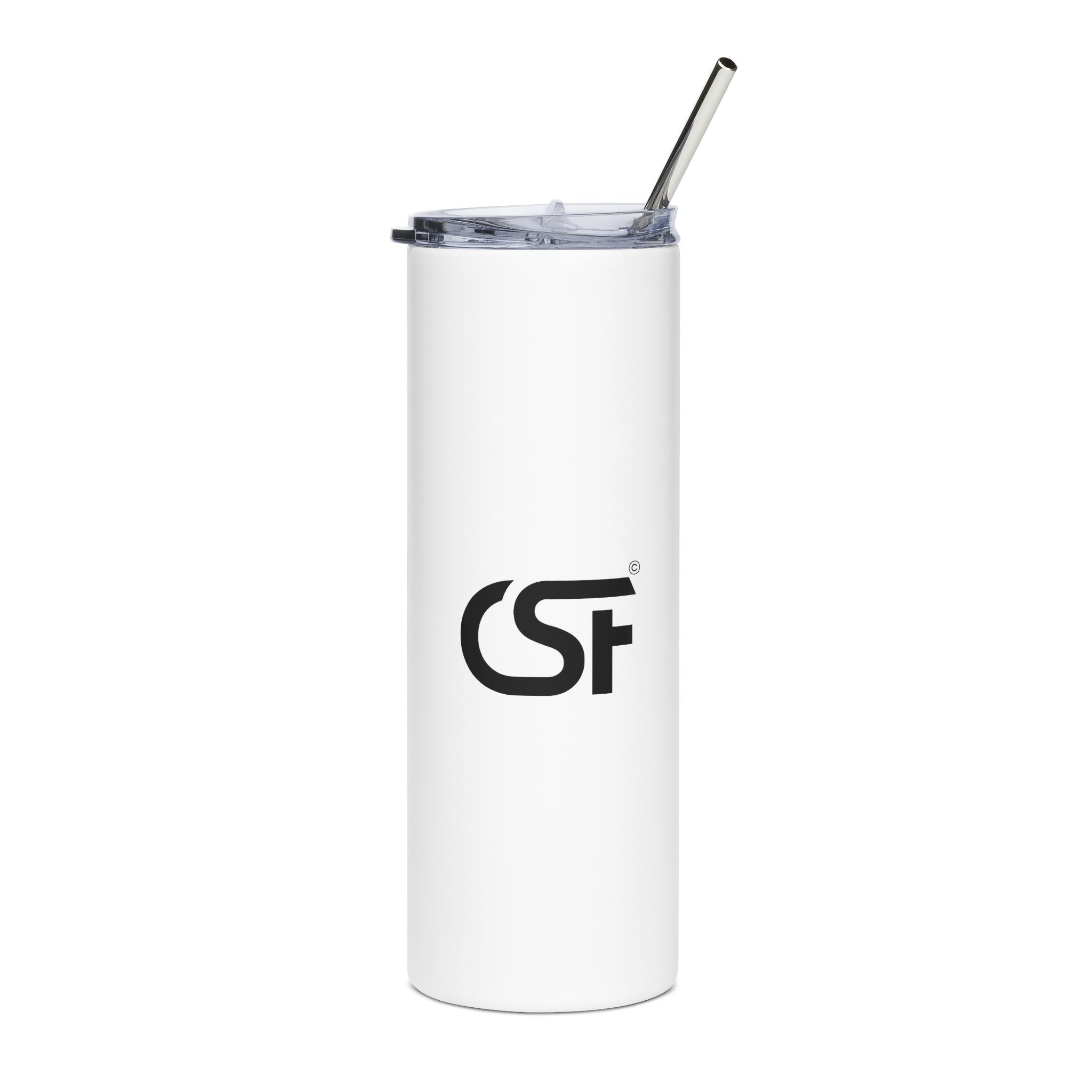 20oz Stainless Tumbler with Minimalist CSF Logo — Insulated Travel Cup