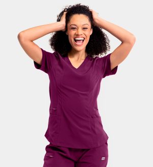 Women’s Double Pocket V-Neck Top