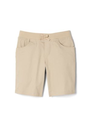 Pull-On Stretch Twill Short with Knit Waistband - FINAL SALE