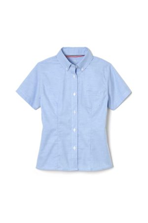 Short Sleeve Fitted Oxford Shirt (Feminine Fit)