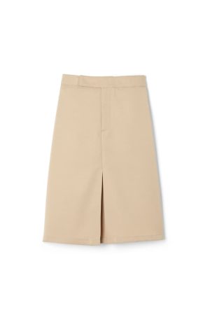 Below The Knee Kick Pleat Skirt